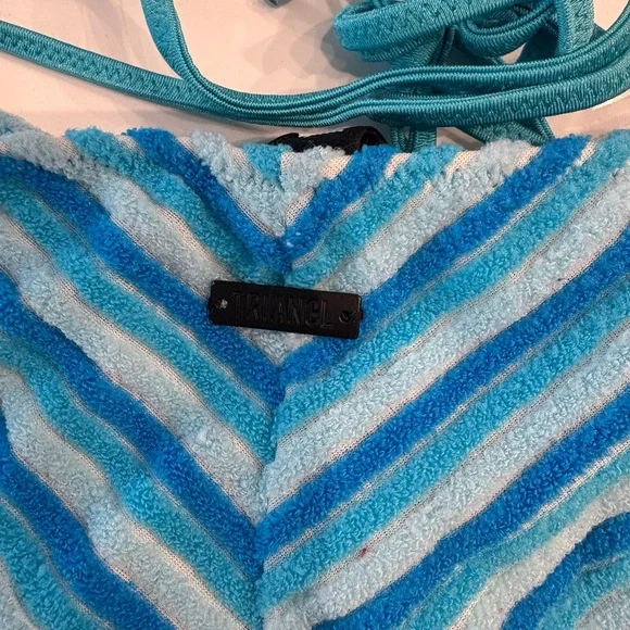 Triangl Swimwear Bikini Aqua and White Bikini - Picture 4 of 5